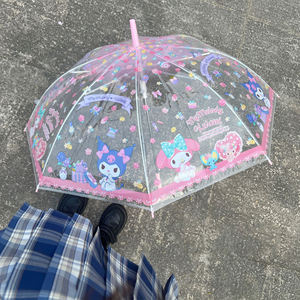 Paraguas plegable transparente <span class=keywords><strong>de</strong></span> dibujos animados Ins Melody <span class=keywords><strong>de</strong></span> moda barata automático para chicas estudiantes - Product Image 5