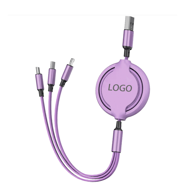 Universal Retractable 3-in-1 Cable Waterproof Phone Charging Cable Heavy Duty for Outdoor/Industrial Use Charge USB C/Micro