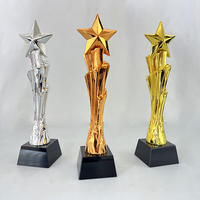 Trophées Étoiles Personnalisés en Or, Argent, Cuivre – Plaque Étoile en Cristal Vierge Personnalisable – MH-NJ00843