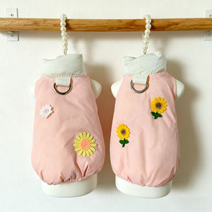 Kediler köpekler için toptan Pet beyaz kaz tüyü ceketler yumuşak Pastel renkli sevimli köpek ceket sıcak hafif köpek aşağı ceket - Product Image 1