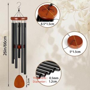 Vente en gros de carillons éoliens musicaux en tube aluminium et métal, carillons éoliens d'<span class=keywords><strong>extérieur</strong></span> à cadeau souvenir - Product Image 4