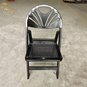 NIKA工厂批发亚克力白色塑料折叠椅，适用于花园婚礼活动 - Product Image 4