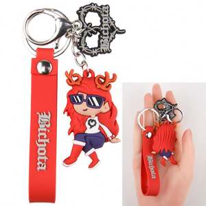 Llavero de Goma PVC con Diseño de Dibujos Animados en 3D, Regalo de Año Nuevo 2026, Llavero con Animalitos Adorables - Product Image 1