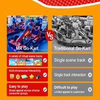 MR Go-Kart Máquina de Carreras de Realidad Mixta para Interiores con Sistema de Potencia Interactivo, Experiencia de Karting Gamificada para Familias y Equipos de 12+ Personas