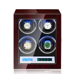 Tùy chỉnh cao cấp 4 khe cắm xem quanh co hộp xem Winder <span class=keywords><strong>Meter</strong></span> chuyển đổi màn hình cảm ứng LED ánh sáng im lặng Đồng hồ Shaker - Product Image 2