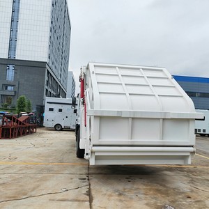 Camion compacteur de déchets à carrosserie fermée 10m³ 12m³ Diesel Manuel Chargement arrière Véhicule de collecte et de transport de déchets - Product Image 2