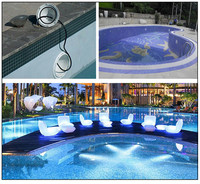9W 12V Par56 LED Piscine lumière Verre RGB RF Télécommande IP68 Étanche Inground Sous-Marine Étang Baignoire Spa Ampoule Paysage Lampe