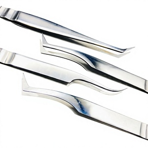 Pinzas Profesionales para Extensiones de Pestañas, Acero Inoxidable, Plateadas, Pulido Plateado, Calidad Premium Sostenible, Agarre Fuerte, Pinzas para Pestañas de Visón - Product Image 1