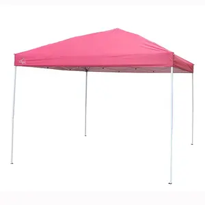 Tenda de aço para acampamento e feiras, porta-malas portátil para carros, 10x10' com estrutura de aço, fácil dobra, garagem para jardim, garagem para feiras ao ar livre