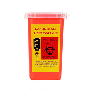 Boîte de récupération des lames de rasoir Wanmei, noire, rouge, jaune, en plastique, conteneur pour objets tranchants à usage professionnel pour barbiers et salons. - Product Image 3
