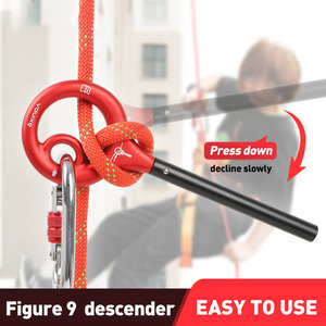 XINDA Discesore ad Anello Durevole 25kN in Acciaio Inox e Alluminio per Rappelling, Assicurazione e <span class=keywords><strong>Arrampicata</strong></span> 192g - Product Image 3
