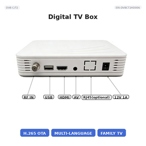 เครื่องรับสัญญาณภาคพื้นดิน DVB-T2/C HEVC รองรับหลายภาษา HD USB AV สำหรับโครงการ ERI-DVBCT2HD006 8MB - Product Image 2