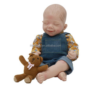 Kit de Muñeca <span class=keywords><strong>Reborn</strong></span> de 16 Pulgadas, Cuerpo Completo de Silicona Platino Sólida, Juguete Suave de Colección <span class=keywords><strong>con</strong></span> <span class=keywords><strong>Ojos</strong></span> Abiertos y <span class=keywords><strong>Cerrados</strong></span>, Pintado, Regalo para Niñas - Product Image 2