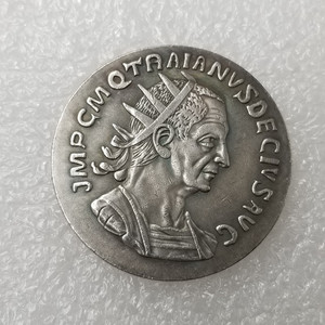 Moneta Antica Grande in Argento dell'Imperatore Romano <span class=keywords><strong>Decio</strong></span> Sestertio, Effetto Anticato, Regalo da Collezione - Product Image 6