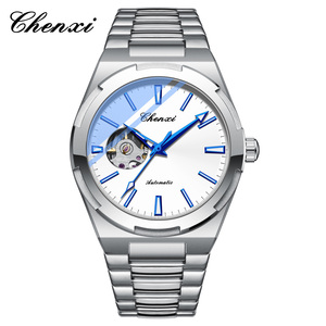 8856 Men's Luxury Sports Mechanical Watch Stainless Steel with Hollow Design <b>Automatic</b> Butterfly Buckle Waterproof <b>Wristwatch</b> - Product Image 3
