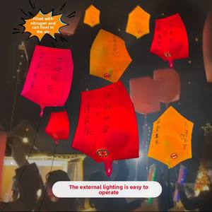 بالونات رقمية صغيرة حمراء على شكل كتاب مشاهير الإنترنت Kongming لإضاءة الأعياد الجديدة - Product Image 3