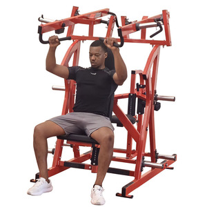 Máquina de Gimnasio Comercial Nueva de Acero para Ejercicios de Fuerza: Press de Pecho Sentado y Lat Pulldown con Selección de Carga por Pin - Product Image 5