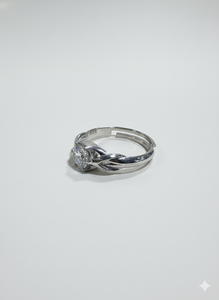 Twisted Shank Lab Grown Diamond Engagement <b>Ring</b> 925 <b>Silver</b> / 10KT 14KT 18KT White Gold <b>Solitaire</b> <b>Ring</b> For Sale - Product Image 4