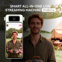 VisionMore Appareil de diffusion tout-en-un Android avec caméra de streaming en direct de 6,3 pouces et téléprompteur intégré
