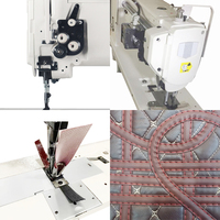 Machine à coudre à bras long de 18 pouces à une aiguille avec pied marcheur pour produits en cuir, toile et bâches