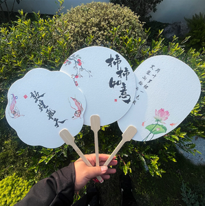 Customizable Beautifully Printed Patterns Paper Fans Various Shapes Factory Price-Paper Crafts