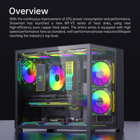 Refroidisseur CPU RGB Snowman Easy Build, 6 caloducs, pâte thermique pré-appliquée, ventilateur LED 120 mm 4 broches à roulement fluide pour PC DIY