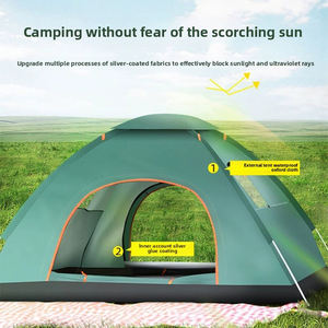 E-RIKE Vente en gros <span class=keywords><strong>Tente</strong></span> de camping automatique instantanée ultralégère pour pique-nique 3-4 personnes pour l'extérieur - Product Image 2