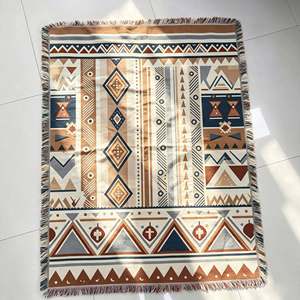 <span class=keywords><strong>Tapisserie</strong></span> murale tissée géométrique bohème personnalisée avec pompons, art jacquard à suspendre pour salon, chambre, galerie, décoration intérieure, tapis <span class=keywords><strong>de</strong></span> sol - Product Image 4