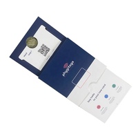 Boîte d'emballage rigide recyclable pour carte prépayée MasterCard Premium avec gaufrage, pelliculage mat et revêtement UV