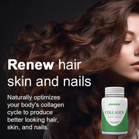 Capsules de collagène multi-vitamines pour adultes, favorisent l'éclat de la peau, les cheveux et les ongles, biotine, kératine, acide hyaluronique, 60 capsules/flacon 2