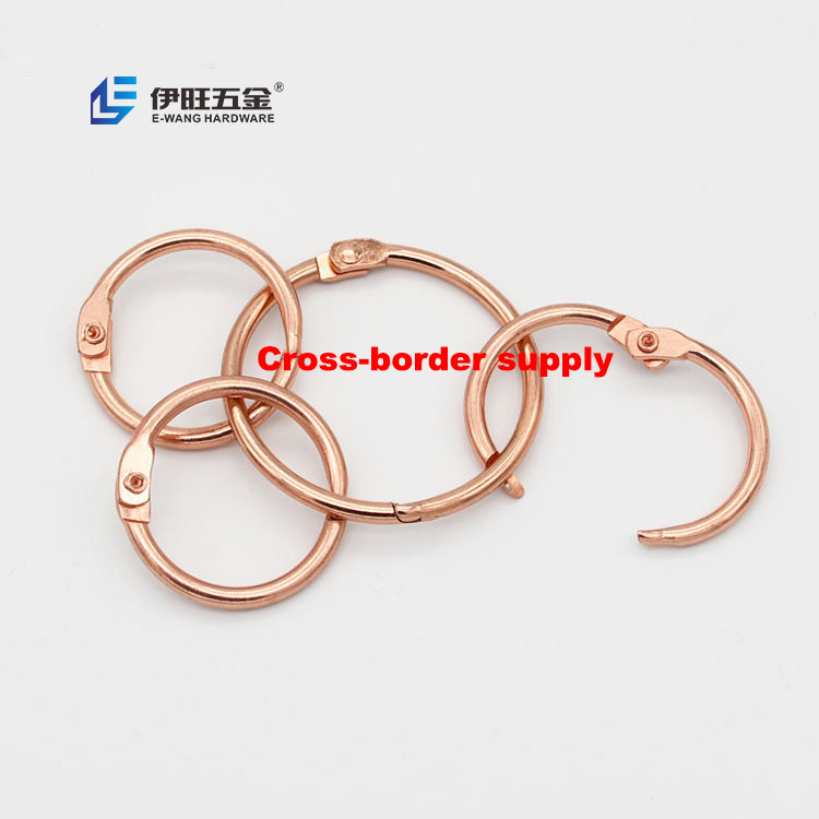 YIWANG, розовое золото, железная книга с листьями, кольца для блокнота