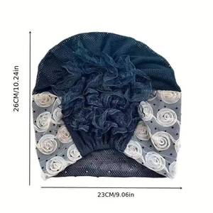New Ethnic Muslim Cotton Solid Color Women's Bohemian Braided Headscarf <b>Hat</b> - Product Image 6
