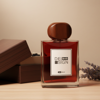 Flacon de parfum vide en verre cylindrique de luxe 50 ml avec bouchon métallique doré poli unique et vaporisateur à pompe pour femmes
