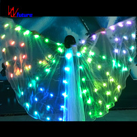 Ailes LED Lumineuses Ciel Étoilé Papillon pour Adulte – Cape de Danse Orientale, Spectacle Scénique, Carnaval, Rave, Festival, Fête, Performance, Cosplay