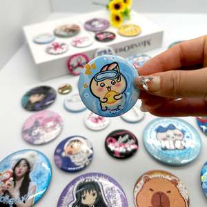 Broche personnalisée en métal avec logo imprimé, bouton badge en étain avec épingle de sécurité, vente en gros - Product Image 3