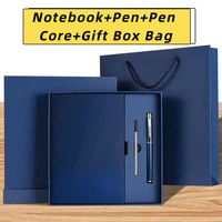 Ensemble cadeau de carnet à spirales tout-en-un personnalisable, 100 feuilles, couverture en cuir/PVC, combinaison flexible, fournitures de bureau, cadeaux quotidiens