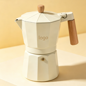 高品質で耐久性のあるコーヒーモカポット、ロゴのカスタマイズ可能、アルミ製クラシックイタリアンモカポット - Product Image 1