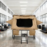 Tente de toit rigide 4x4 pour Jeep, grand espace familial, avec lit de couchage intégré et couleurs contrastées