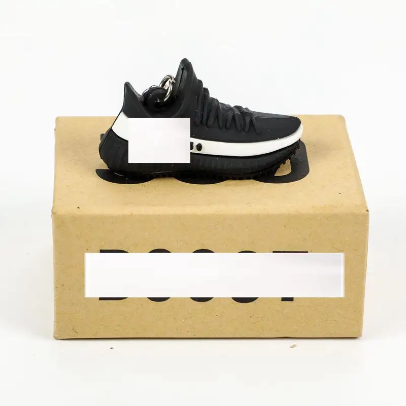 Mini Schoen Sleutelhanger 3d Sneakers Sleutelhanger Met Doos Bulk Pvc Sleutelhangers Accessoires