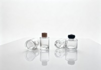 Flacon diffuseur de parfum cylindrique moderne en verre transparent de 100 ml, 120 ml, 150 ml, vide, à base épaisse, pour parfum d'ambiance