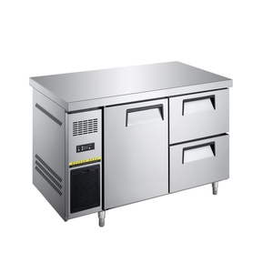 Réfrigérateur-congélateur sous comptoir Nuelead NE-972 à double température, une porte, sans givre, affichage numérique, table de préparation, capacité 290L, écoénergétique - Product Image 1