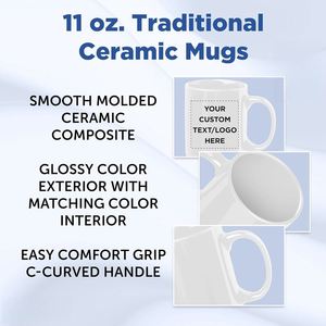 Mug à café en céramique personnalisé, tasses personnalisées avec nom et logo, tasse à thé pour les voyages, passe au micro-ondes et au lave-vaisselle, cadeaux au design unique - Product Image 3