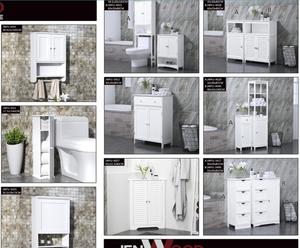 <strong>Free</strong> <strong>Standing</strong> Wood <strong>Tall</strong> Toilet Tower <strong>Bathroom</strong> Organizer Storage <strong>Cabinet</strong> With 3 Tier Open Shelf - Product Image 6