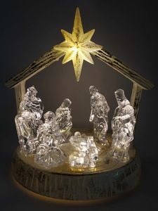 9 "קריסטל זוהר jesus לידה סצנת חג המולד סט לחג המולד סט מתנה - Product Image 2