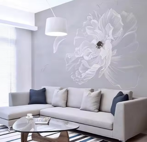3D Relief Paeonia Floral Mural TV Fond <span class=keywords><strong>Chambre</strong></span> Tête <span class=keywords><strong>De</strong></span> <span class=keywords><strong>Lit</strong></span> Fleur <span class=keywords><strong>Papier</strong></span> <span class=keywords><strong>Peint</strong></span> Applique Murale Intérieur - Product Image 1
