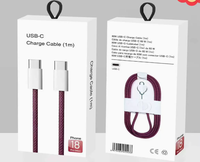 Câble de charge rapide USB-C vers USB-C en nylon tressé 60W PD, transfert de données haute vitesse pour iPhone 15 16 17 18 Pro Max & Air