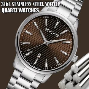 Relojes de Pulsera de Cuarzo de Lujo para Hombre de la Fábrica Besseron en China, Reloj de Moda con Movimiento Japonés Original, Resistente al Agua, de Acero Inoxidable - Product Image 3