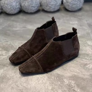 Botines Planos Cómodos de Ante con Punta Cuadrada Estilo Vintage 2026 para Mujer, Ideales para Uso Diario y Combinables con Todo - Product Image 2