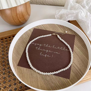 Collar de Perlas Grandes Ovaladas de Diseño Coreano de Lujo, Elegante Cadena Retro para la Clavícula, para Celebridades de Internet - Product Image 6