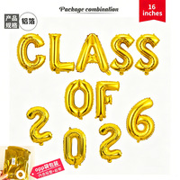Lot de ballons de fête de remise des diplômes 2026 en gros – Décorations de classe « Félicitations diplômé » – Ballons en aluminium et en latex pour la décoration de fête
